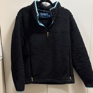 Chubbies Men’s  Black Fleece Jacket with Light Blue Details